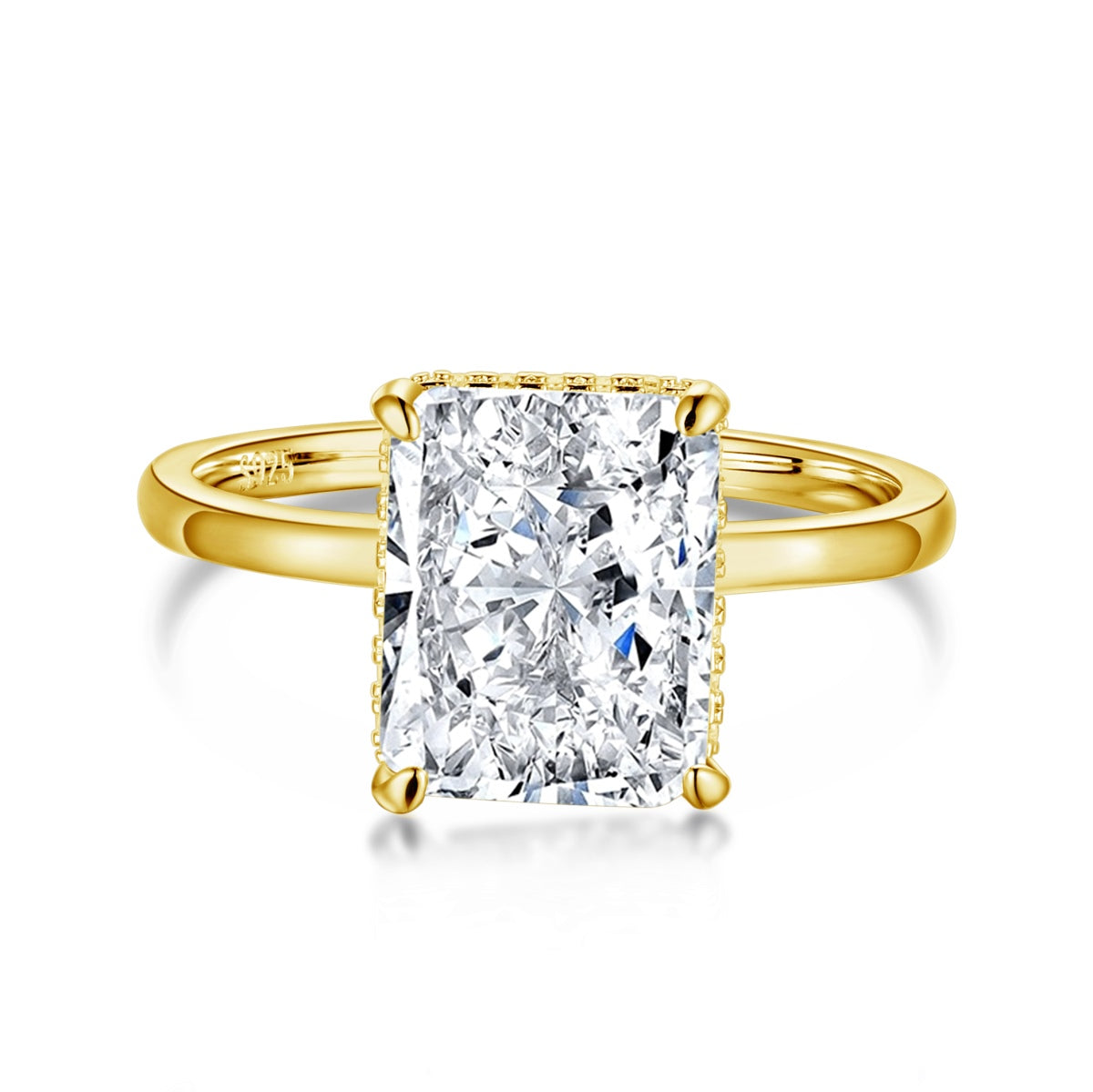 [Elowen Jewels]4.0 Carat Ornate Enchanting Radiand Cut Banquet Ring
