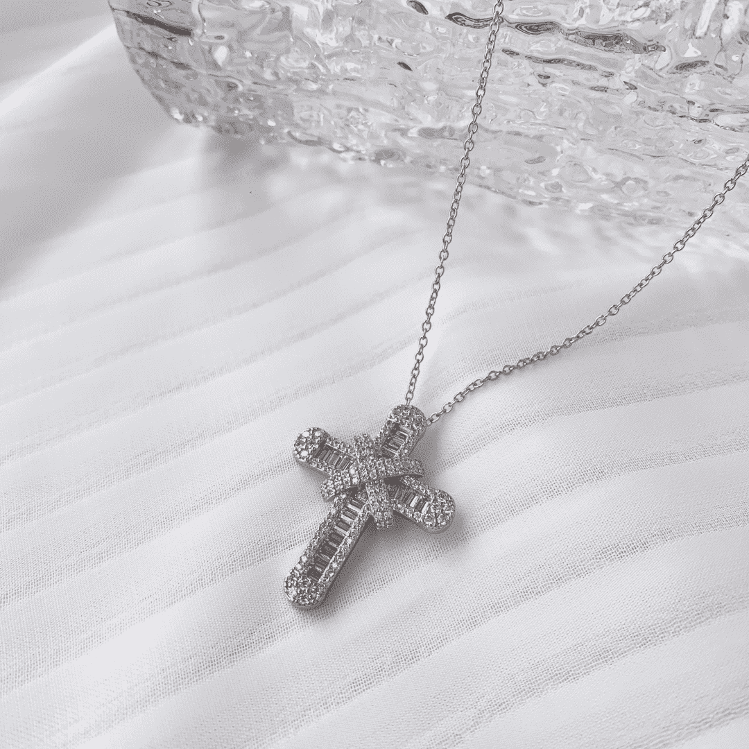 [Elowen Jewels]Gypsophila With Dimonds Necklace