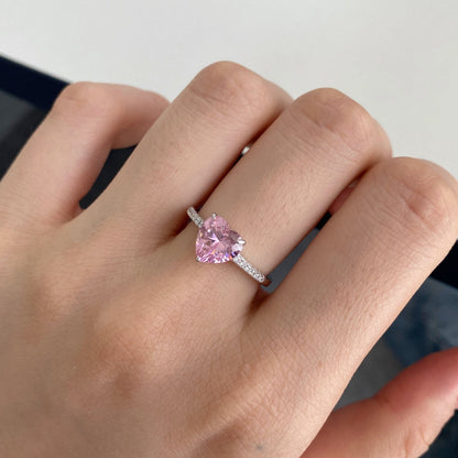 [Elowen Jewels]2.0 Carat Dazzling Lustrous Heart Cut Lover Ring