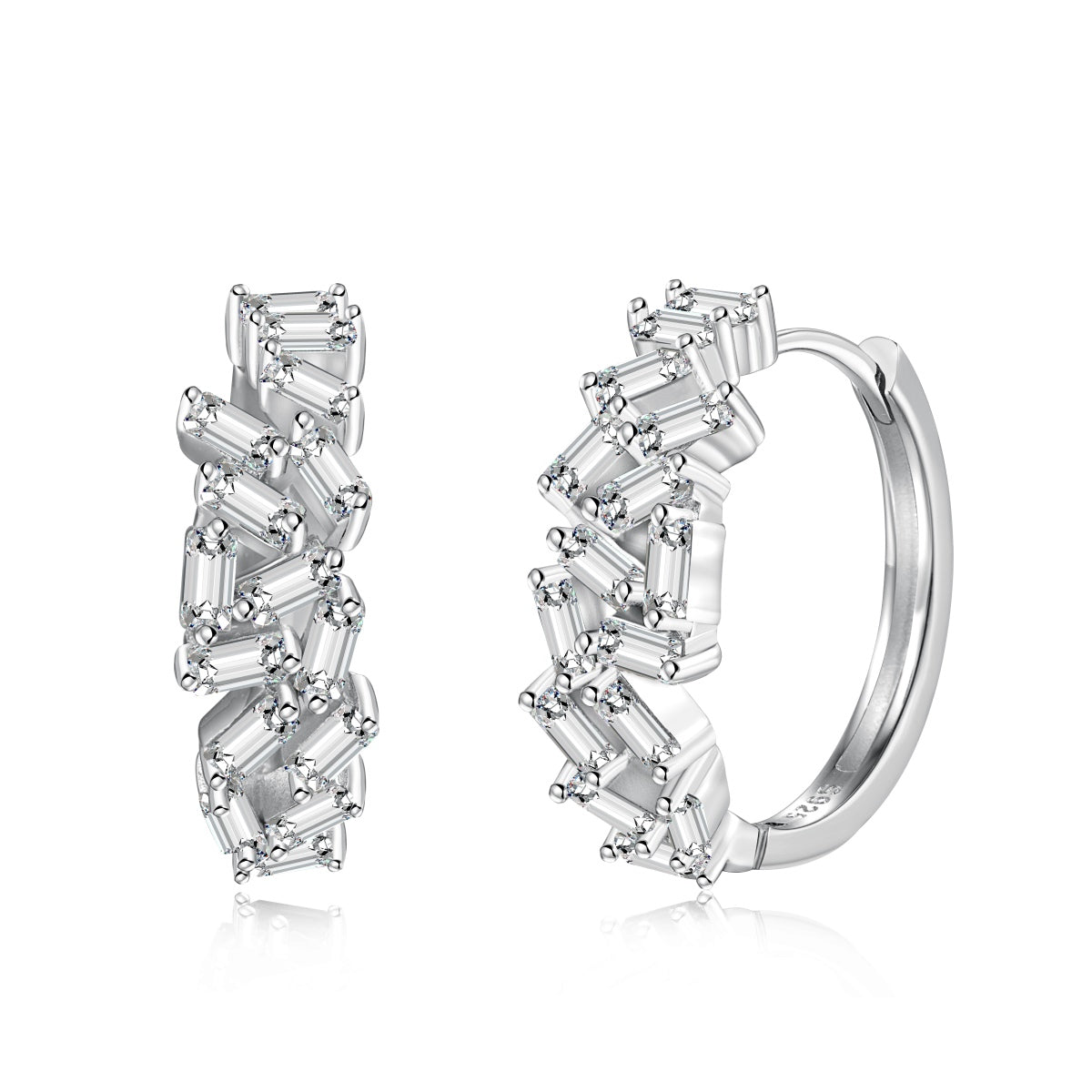 [Elowen Jewels]Dazzling Colorful Emerald Cut Daily Earrings
