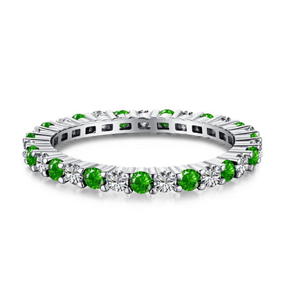 [Elowen Jewels]Exquisite Colorful Round Cut Tennis Ring