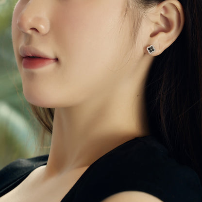 [Elowen Jewels]Four-Leaf Clover Flower Shaped Earrings