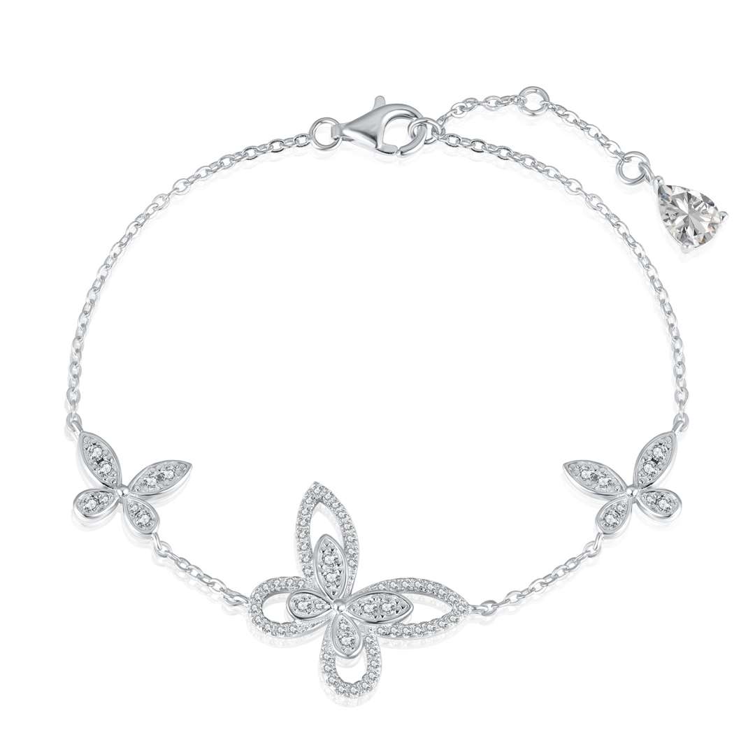 [Elowen Jewels]Delicate Butterfly Pendant Bracelet