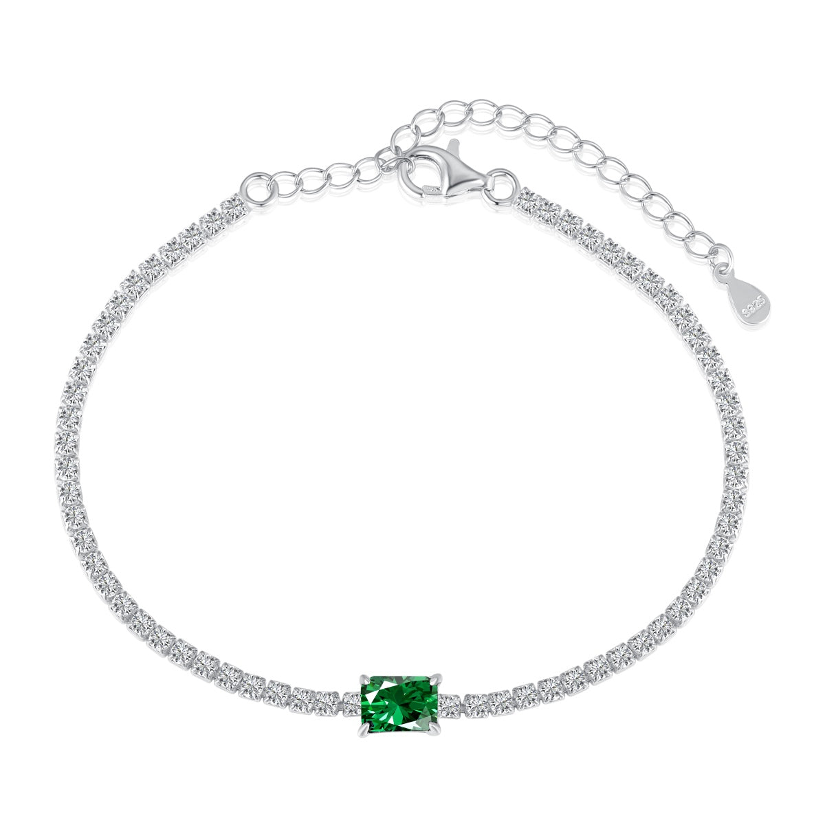 [Elowen Jewels]1.0 Carat Unique Emerald Cut Banquet Bracelet