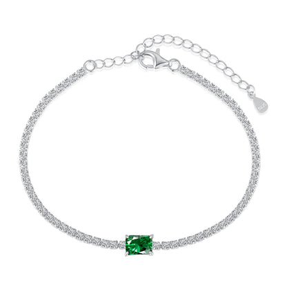 [Elowen Jewels]1.0 Carat Unique Emerald Cut Banquet Bracelet