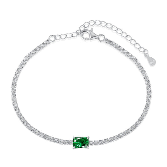 [Elowen Jewels]1.0 Carat Unique Emerald Cut Banquet Bracelet