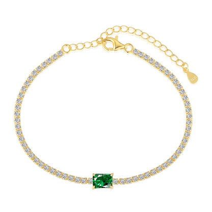 [Elowen Jewels]1.0 Carat Unique Emerald Cut Banquet Bracelet
