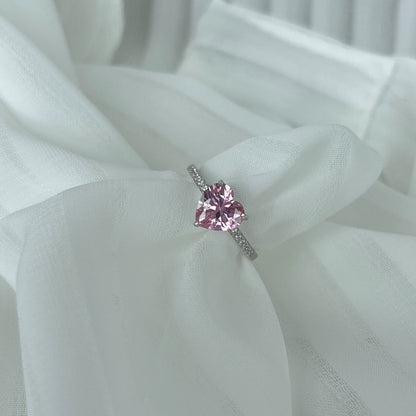[Elowen Jewels]2.0 Carat Dazzling Lustrous Heart Cut Lover Ring
