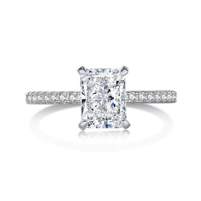 [Elowen Jewels]2.0 Carat Dazzling Sparkling Radiant Cut Party Ring