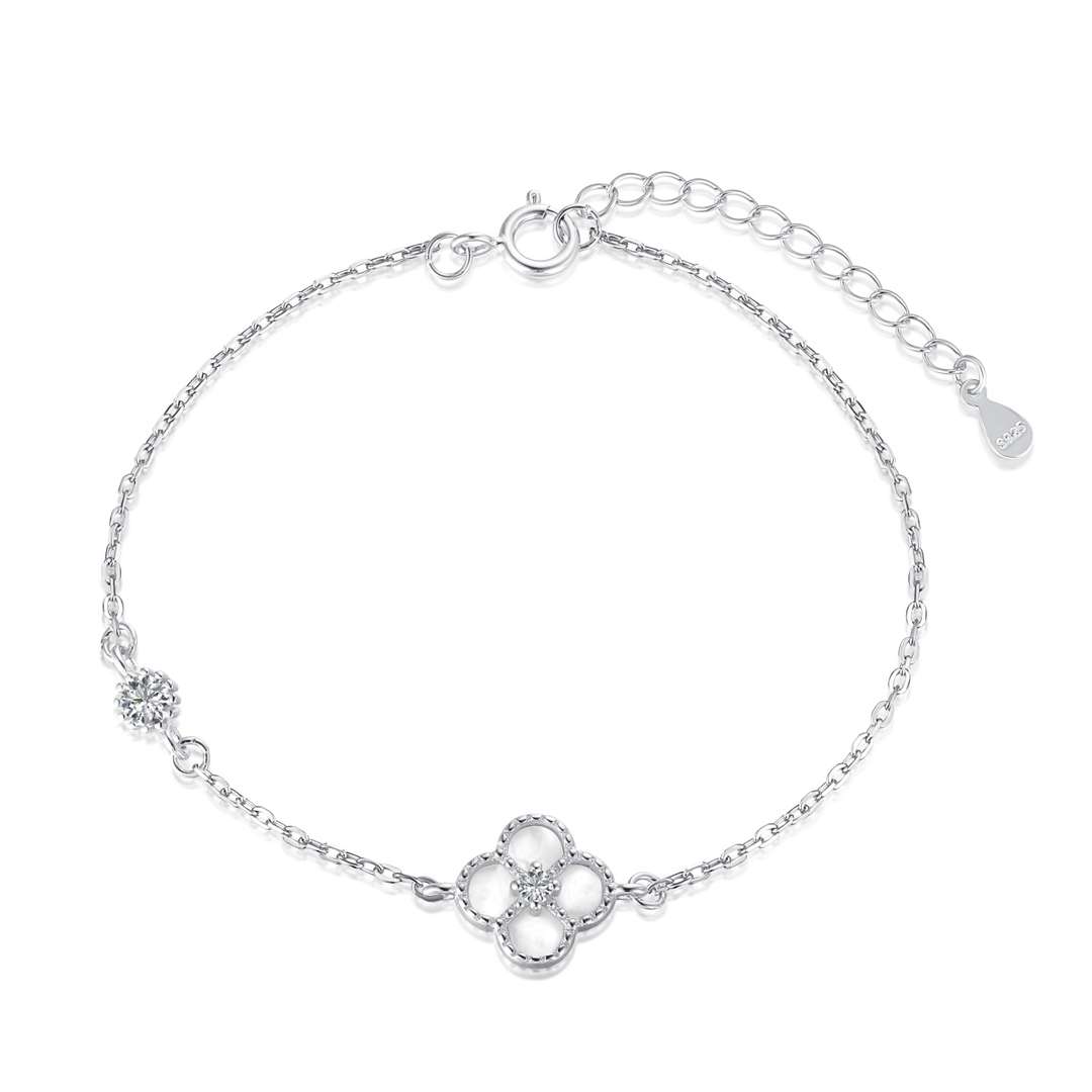 [Elowen Jewels]Delicate Four Leaf Clover Bracelet