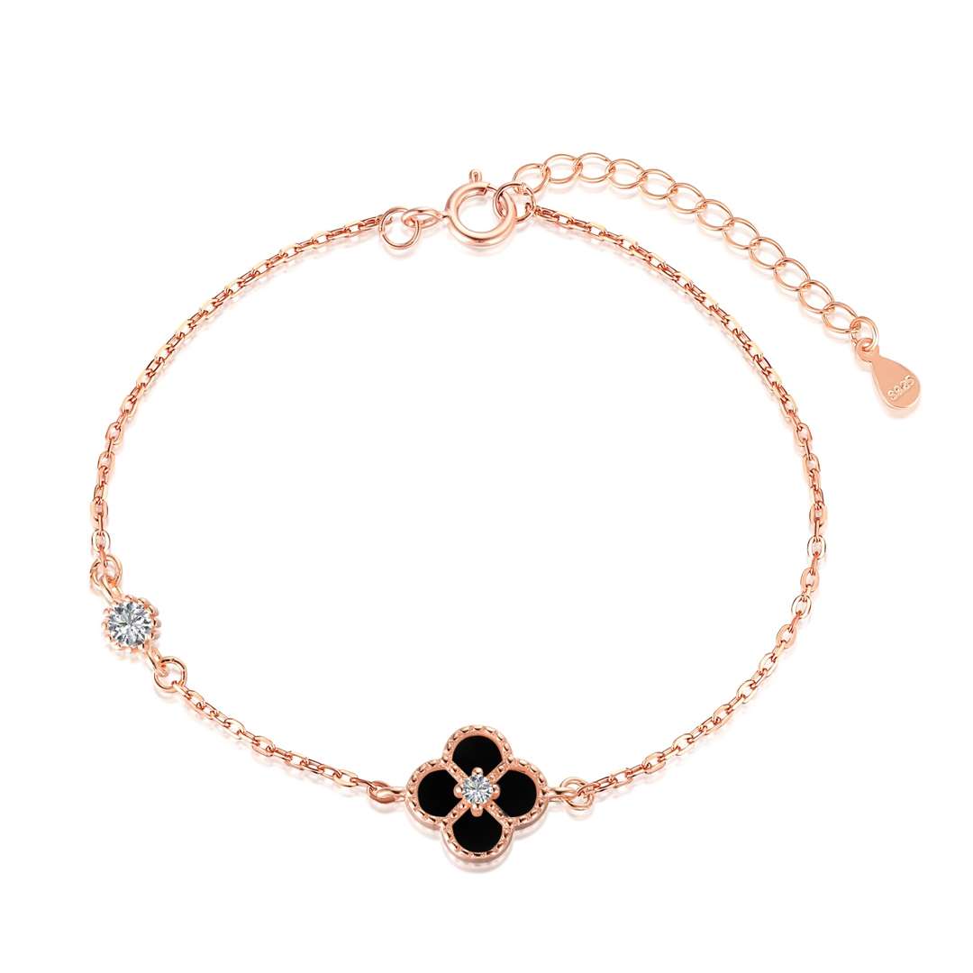 [Elowen Jewels]Delicate Four Leaf Clover Bracelet