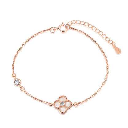[Elowen Jewels]Delicate Four Leaf Clover Bracelet