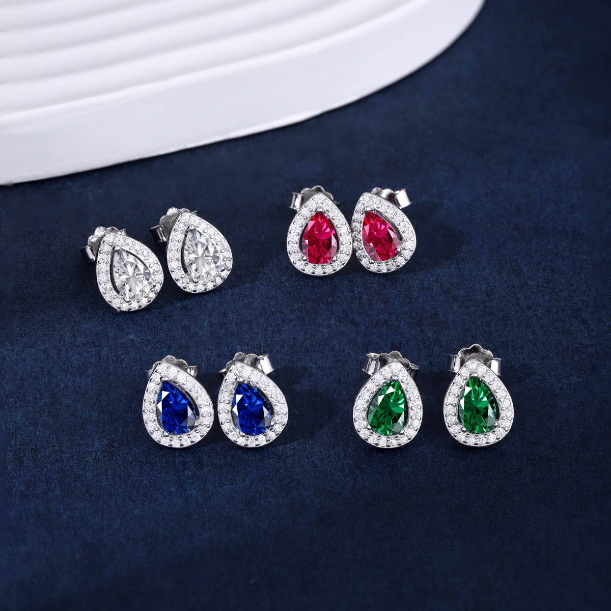 [Elowen Jewels]Luxurious Water Drop Shape Earrings