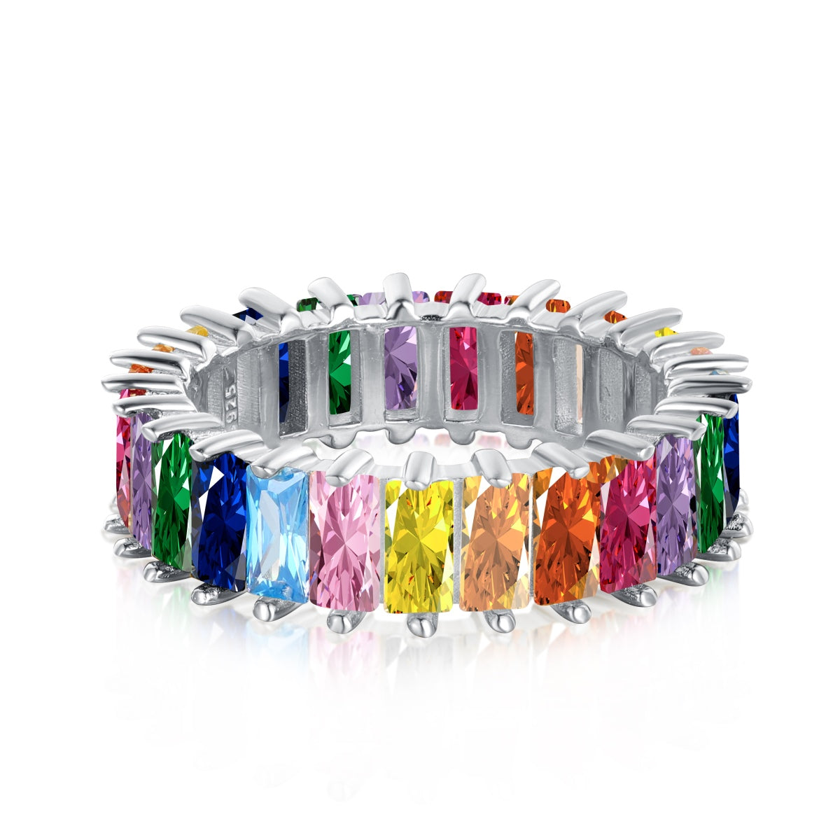 [Elowen Jewels]Unique Colorful Radiant Cut RIng