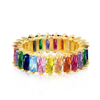 [Elowen Jewel]Unique Colorful Radiant Cut RIng