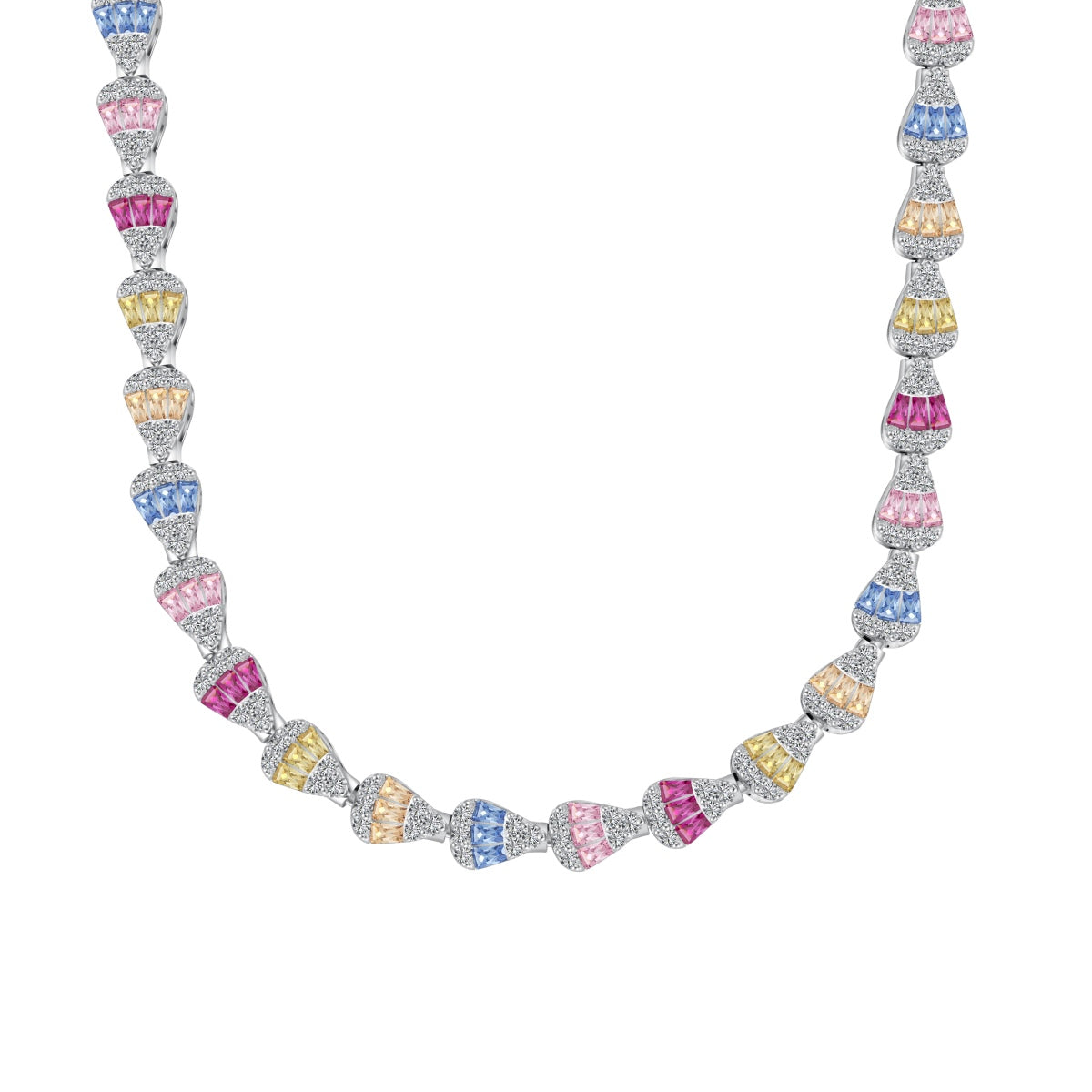[Elowen Jewels]Radiant Colorful Rainbow Necklace