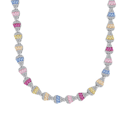 [Elowen Jewels]Radiant Colorful Rainbow Necklace