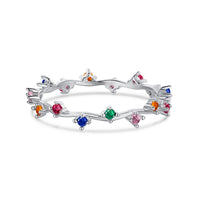 [Elowen Jewel]Radiant Colorful Round Cut Daily Ring