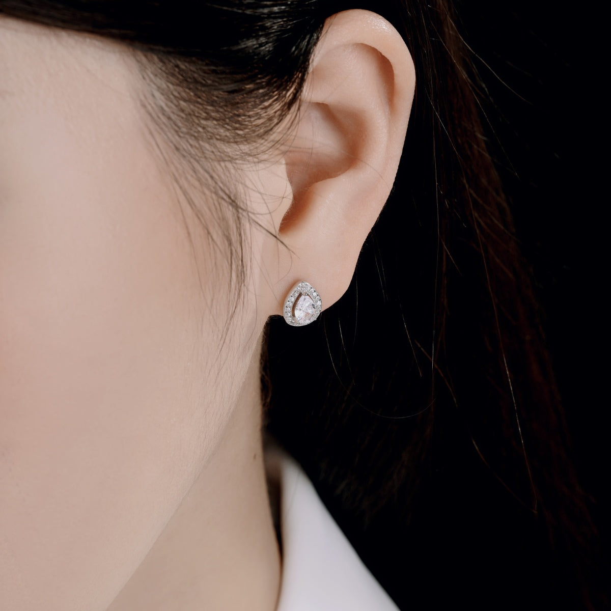 [Elowen Jewels]Luxurious Water Drop Shape Earrings