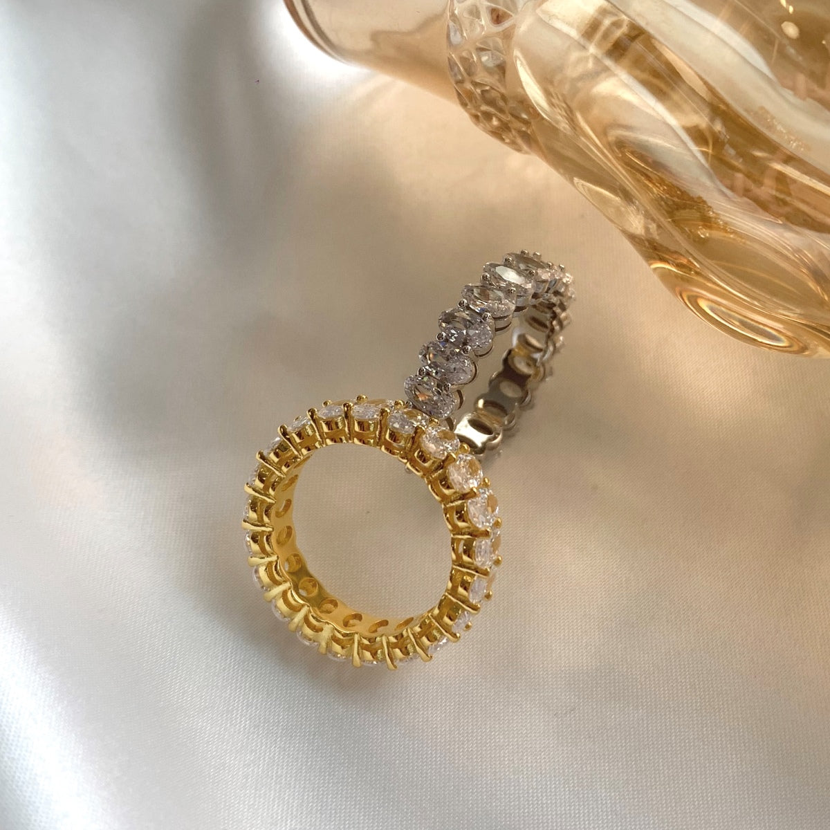 [Elowen Jewels]Ornate Oval Cut Tennis Ring