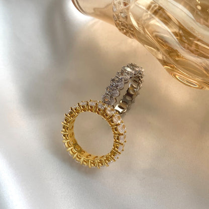 [Elowen Jewels]Ornate Oval Cut Tennis Ring