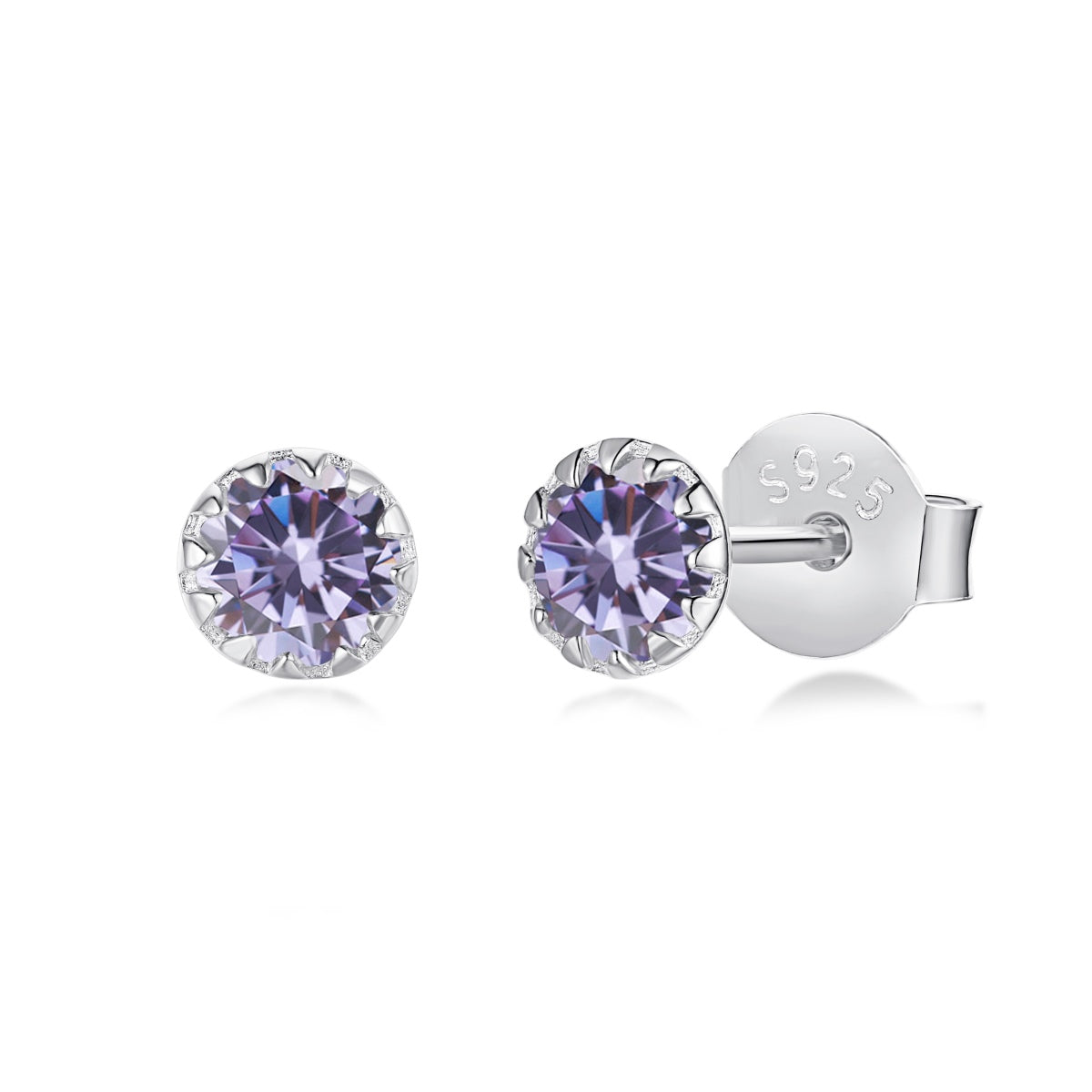 [Elowen Jewels]Sparkling Colorful Round Shape Earrings