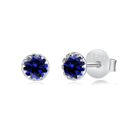 [Elowen Jewels]Sparkling Colorful Round Shape Earrings