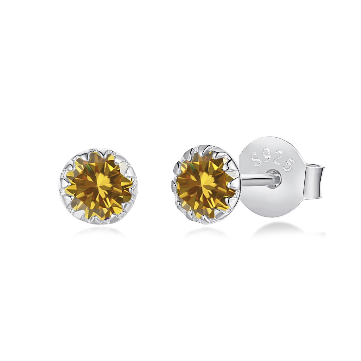 [Elowen Jewels]Sparkling Colorful Round Shape Earrings