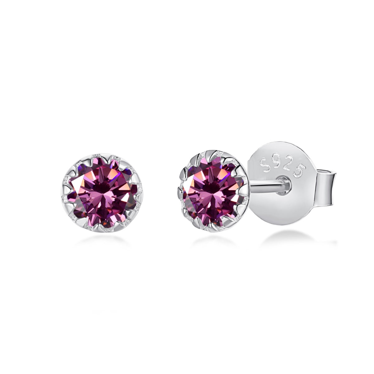 [Elowen Jewels]Sparkling Colorful Round Shape Earrings