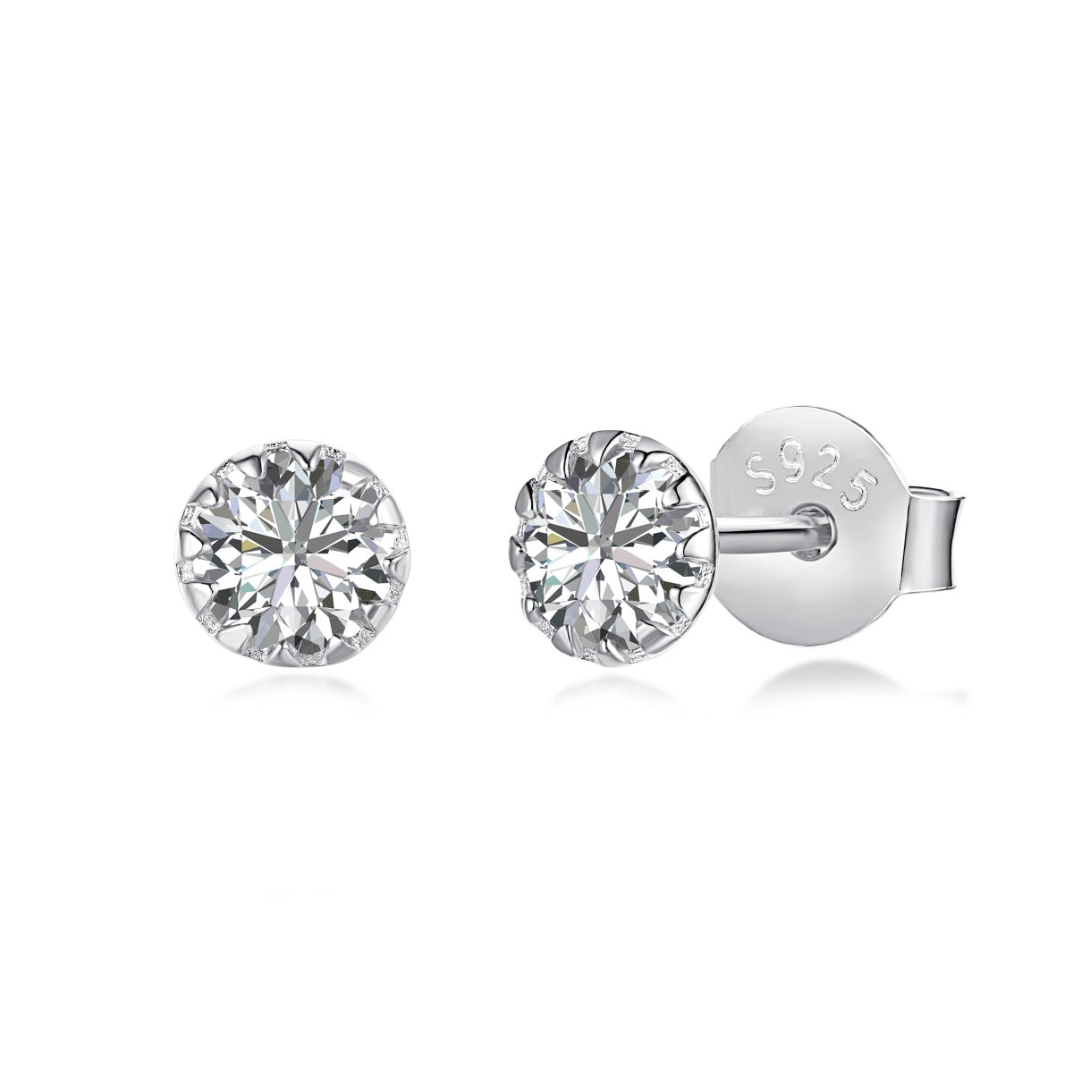 [Elowen Jewels]Sparkling Colorful Round Shape Earrings