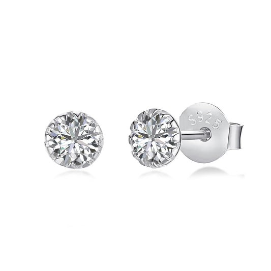 [Elowen Jewels]Sparkling Colorful Round Shape Earrings