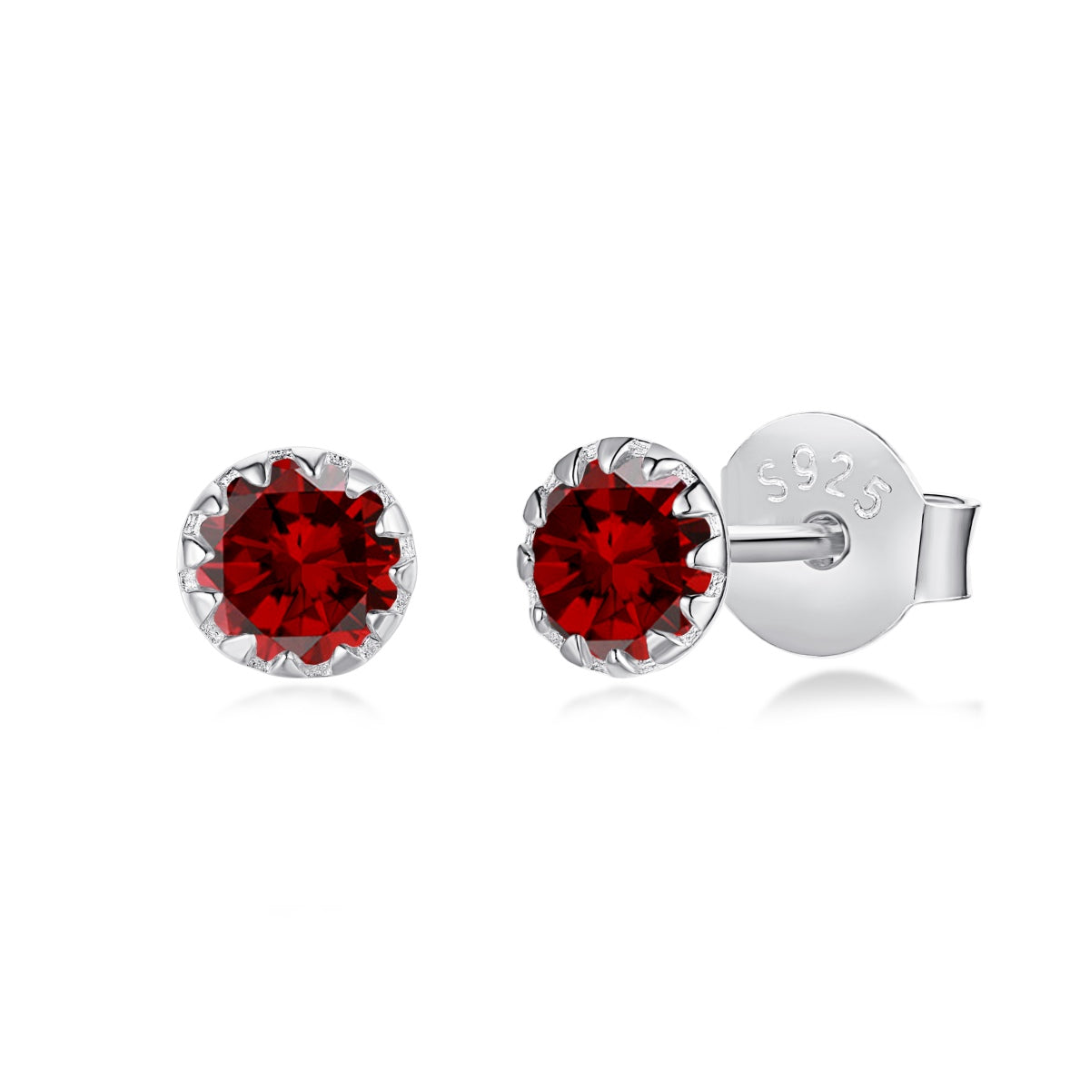 [Elowen Jewels]Sparkling Colorful Round Shape Earrings
