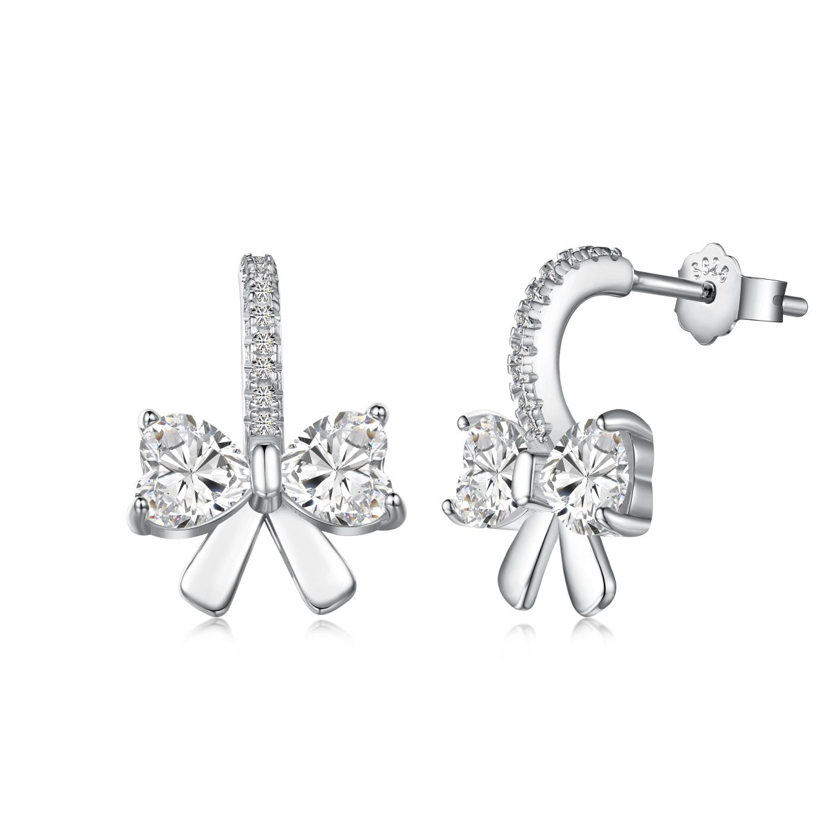 [Elowen Jewels]Exquisite Earrings With Heart-Shaped Bow Design