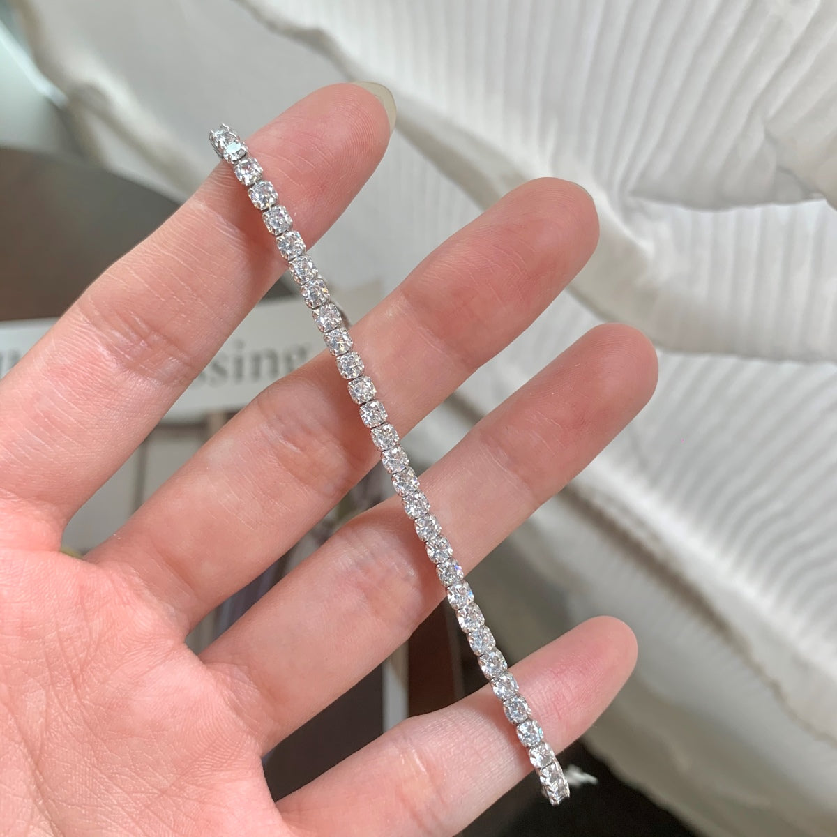 [Elowen Jewels]Sparkling Round Cut Daily Bracelet