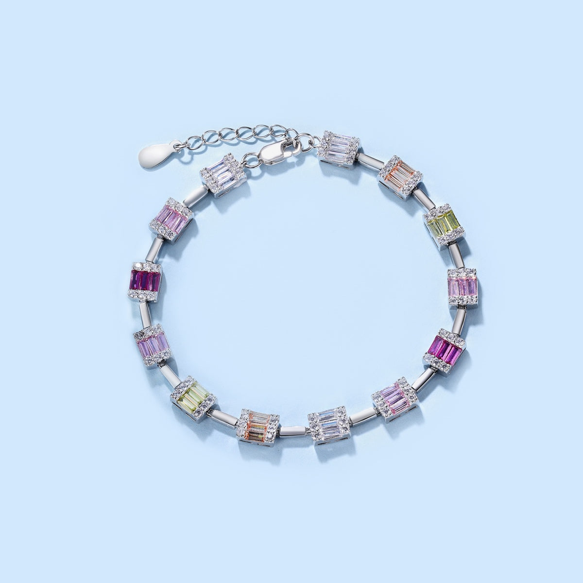 [Elowen Jewels]Dainty Charming Emerald Cut Daily Bracelet