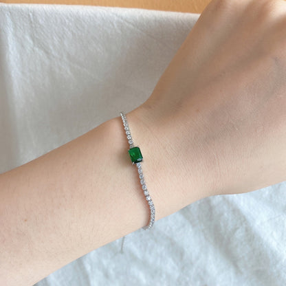 [Elowen Jewels]1.0 Carat Unique Emerald Cut Banquet Bracelet