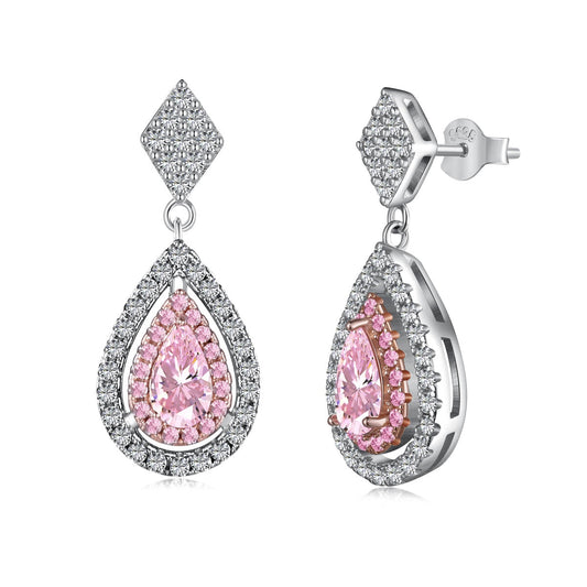 [Elowen Jewels]Ornate Delicate Water Drop Shape Banquet Earrings
