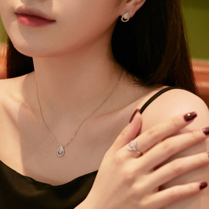 [Elowen Jewels]Sparkling Delicate Water Drop Shape Daily Earrings