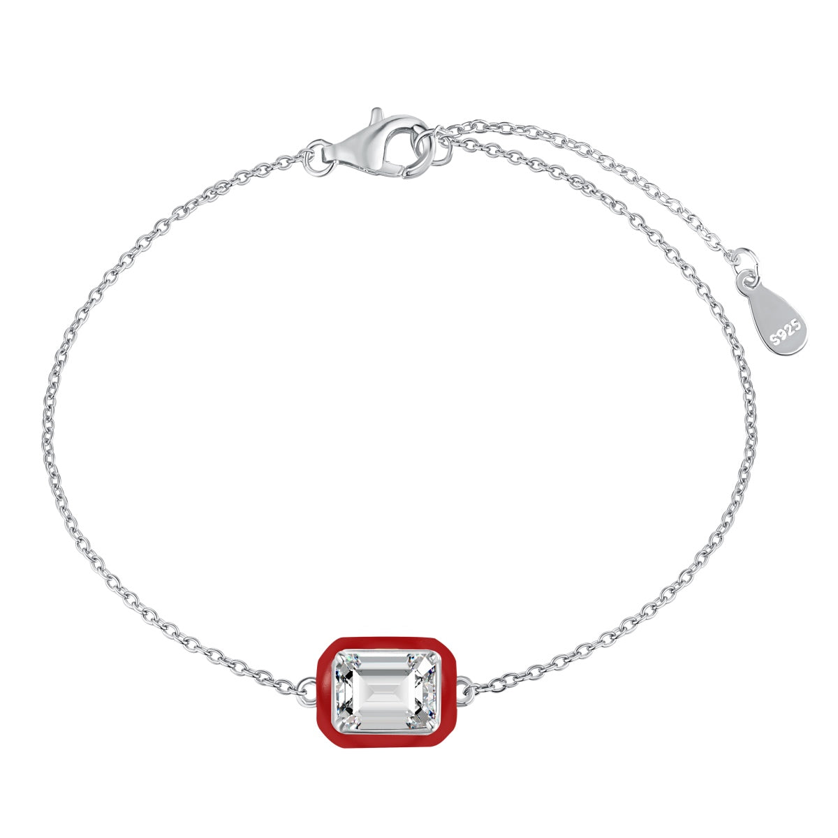 [Elowen Jewels]2.0 Carat Sparkling Colorful Emerald Cut Daily Bracelet