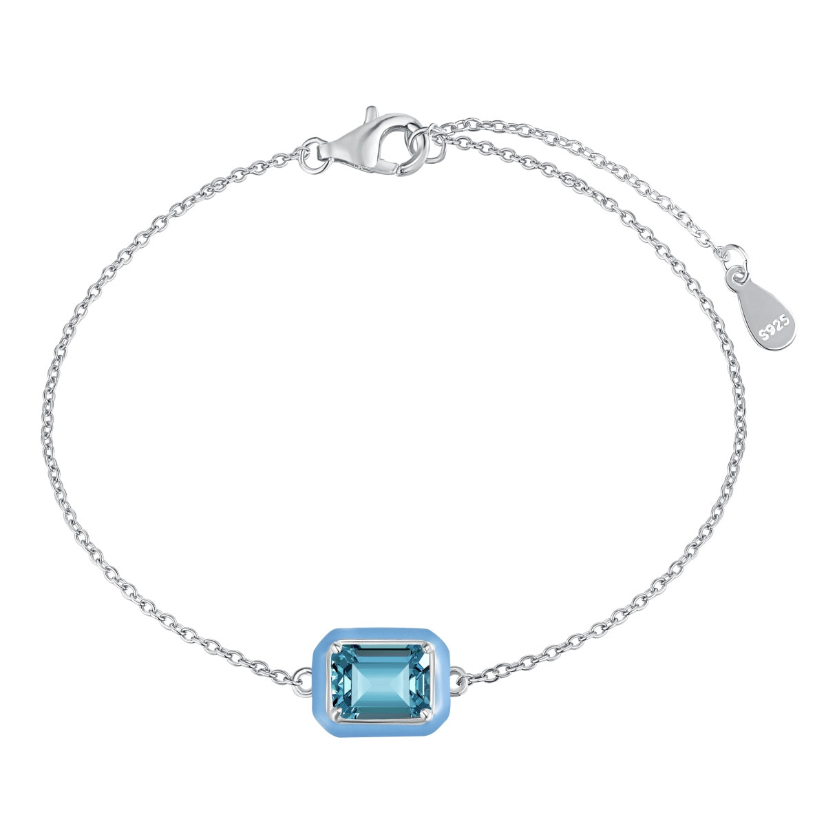 [Elowen Jewels]2.0 Carat Sparkling Colorful Emerald Cut Daily Bracelet