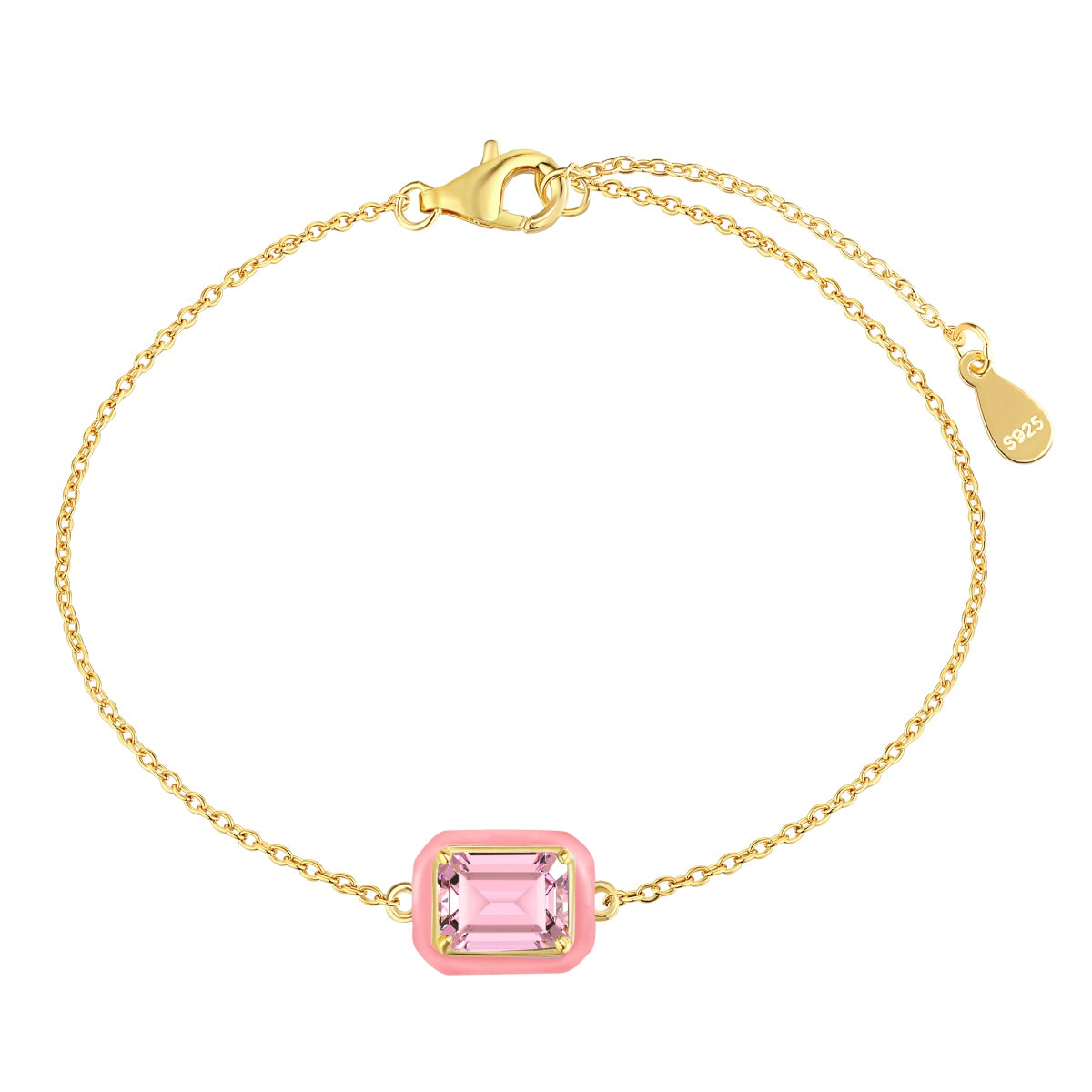 [Elowen Jewels]2.0 Carat Sparkling Colorful Emerald Cut Daily Bracelet