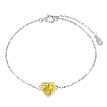 [Elowen Jewels]Sparkling Romantic Heart Shape Lover Bracelet