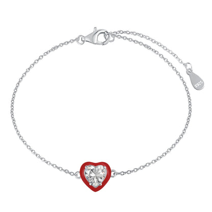 [Elowen Jewels]Sparkling Romantic Heart Shape Lover Bracelet