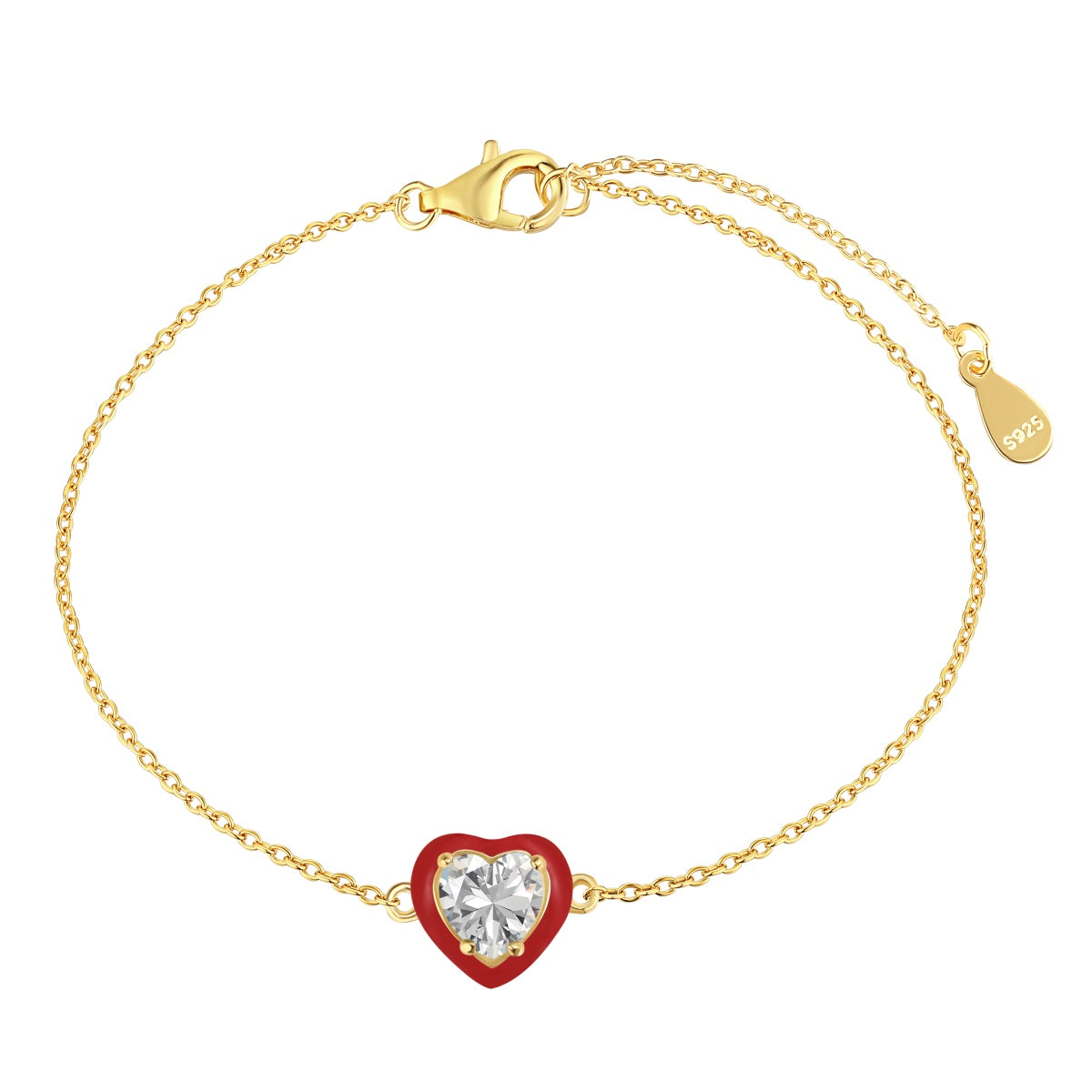 [Elowen Jewels]Sparkling Romantic Heart Shape Lover Bracelet