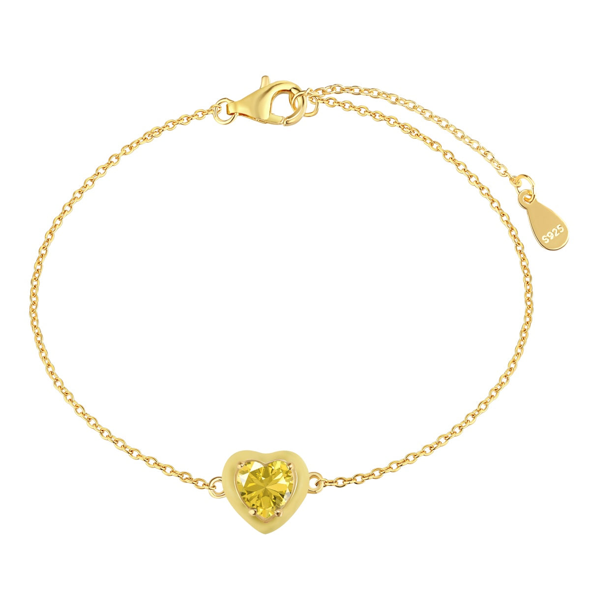 [Elowen Jewels]Sparkling Romantic Heart Shape Lover Bracelet