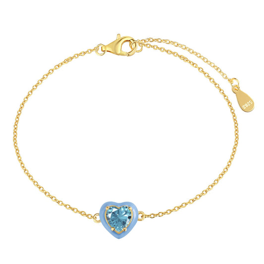 [Elowen Jewels]Sparkling Romantic Heart Shape Lover Bracelet