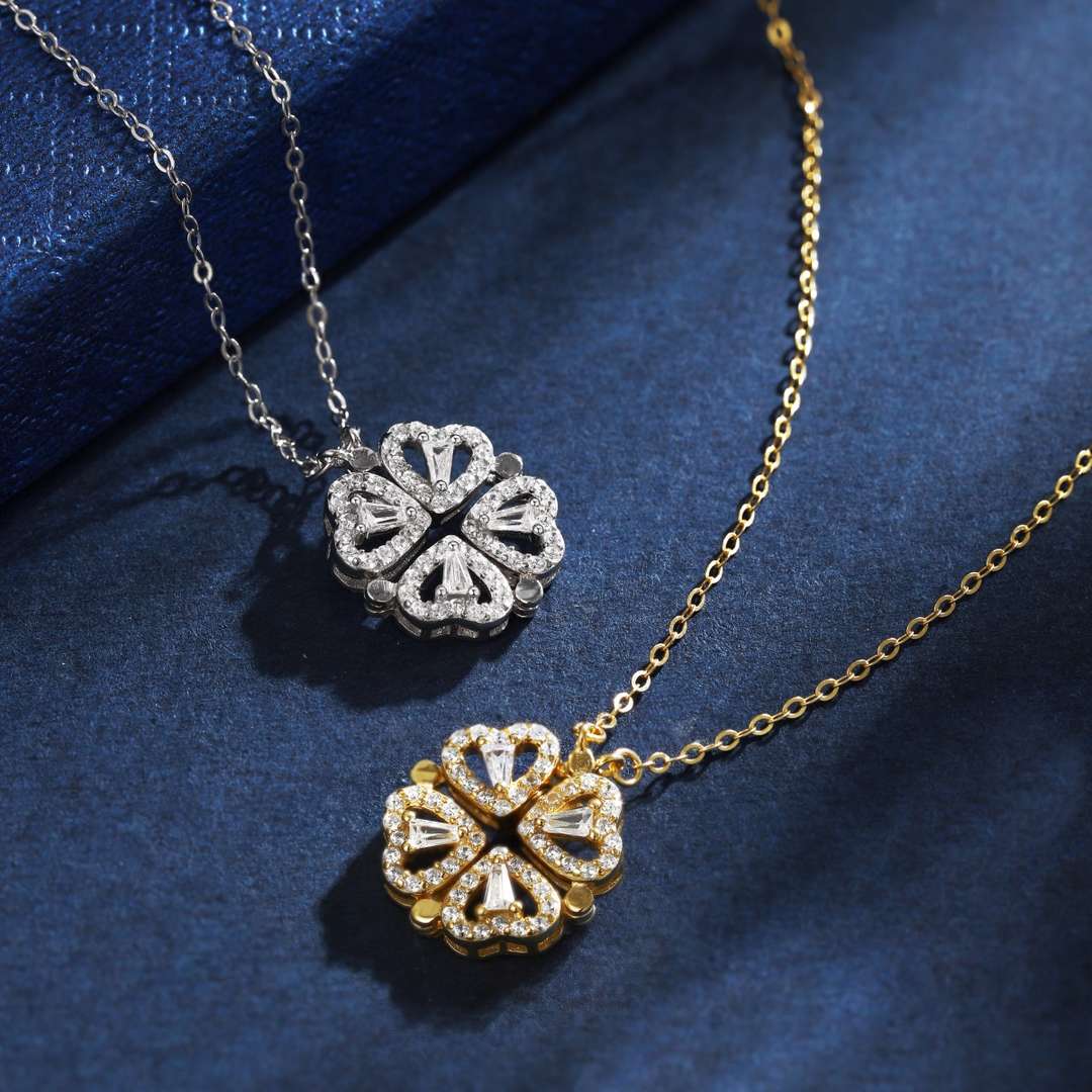 [Elowen Jewels]Ornate Heart Cut Flower Shape Necklace