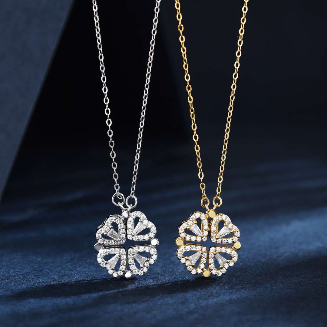 [Elowen Jewels]Ornate Heart Cut Flower Shape Necklace