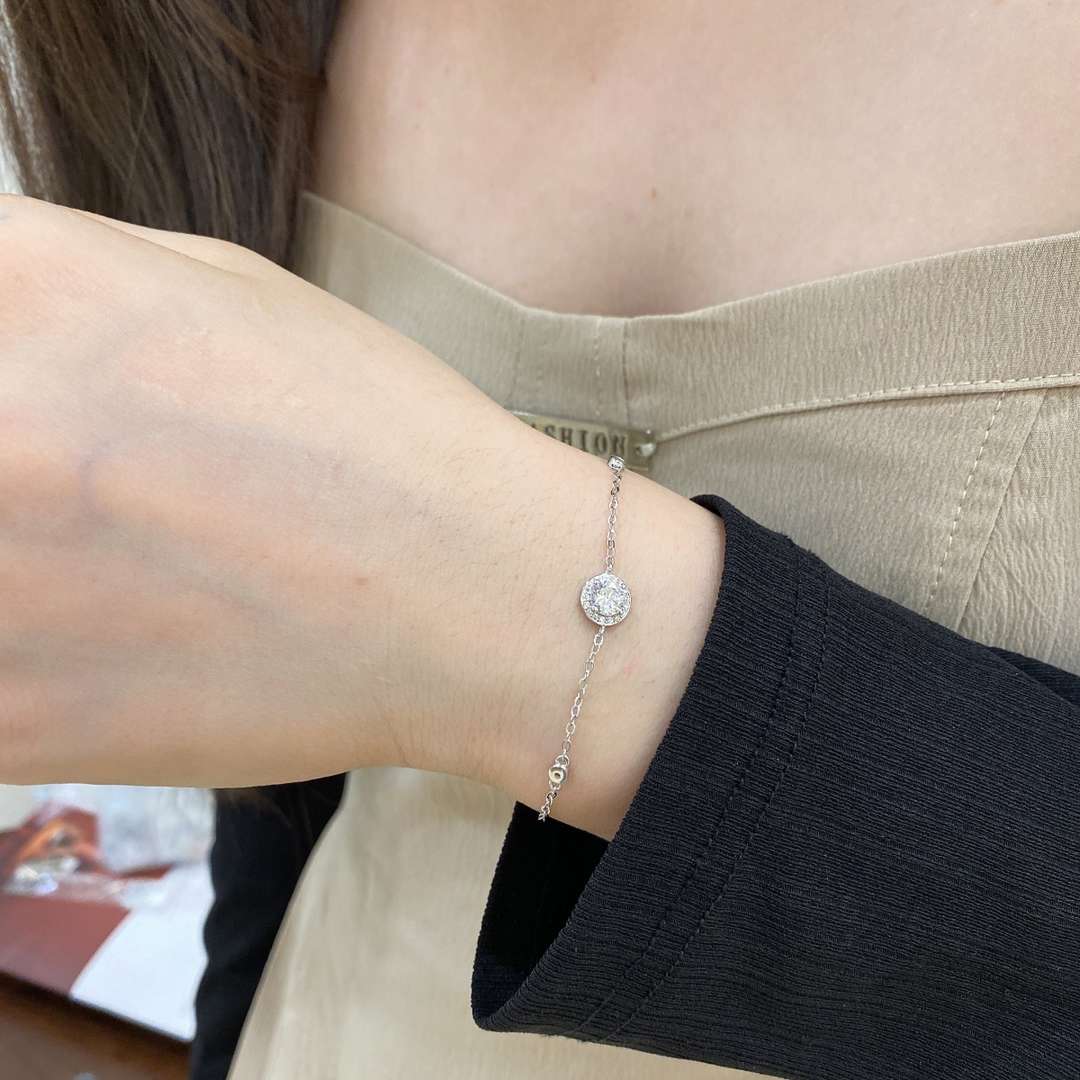 [Elowen Jewels]Dazzling Round Cut Shape Bracelet