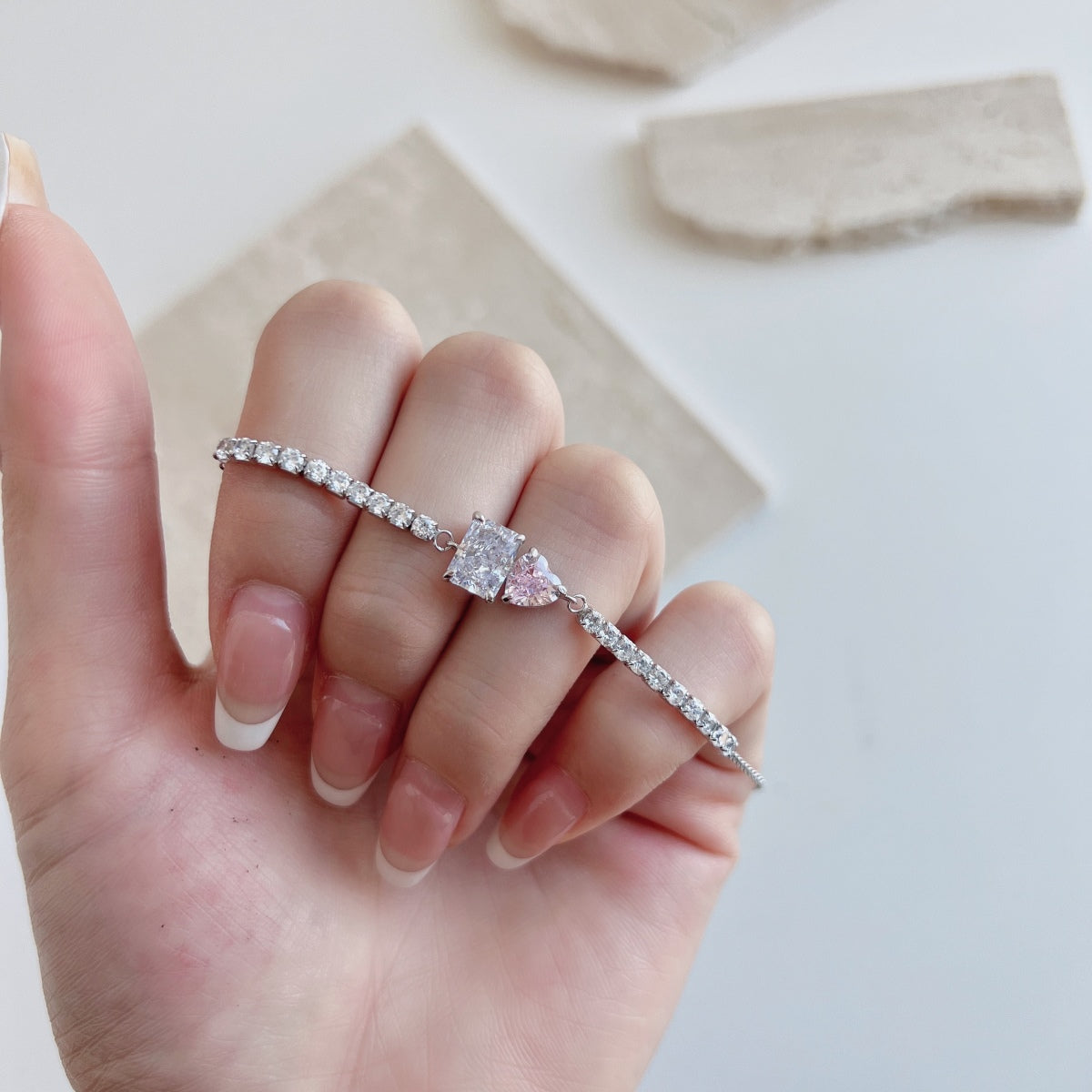 [Elowen Jewels]Dazzling Unique Multi Shape Lover Bracelet